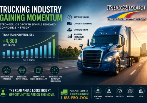 Freight Industry Showing Signs of Momentum - ProSport Express Chicago Trucking Company