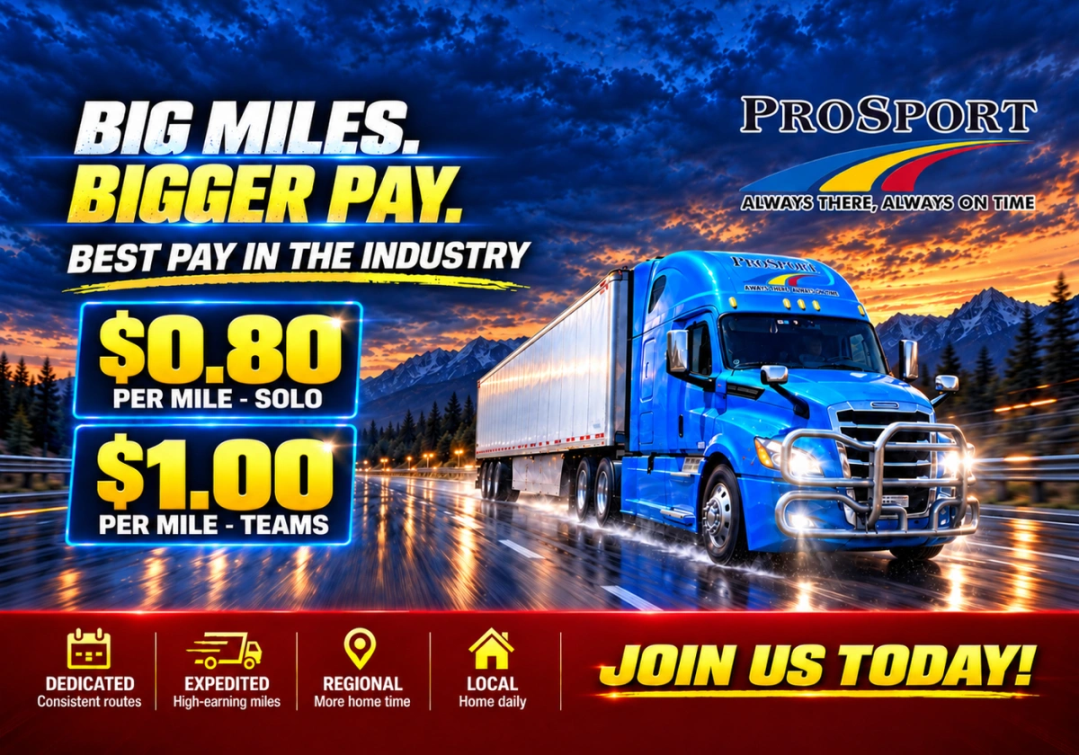 Big Miles. Bigger Pay. Why ProSport Express Offers the Best Pay Per Mile in the Industry - ProSport Express Chicago Trucking Company